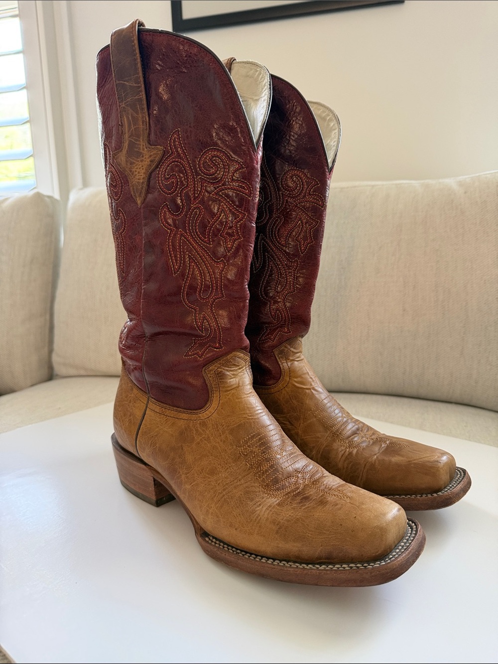 Authentic JB Dillon men’s leather western cowboy boots size 9.5